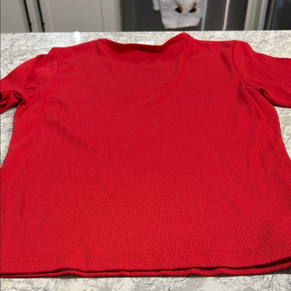Vintage Company Collection Collection Bold Ribbed Red Top - Picture 6 of 11